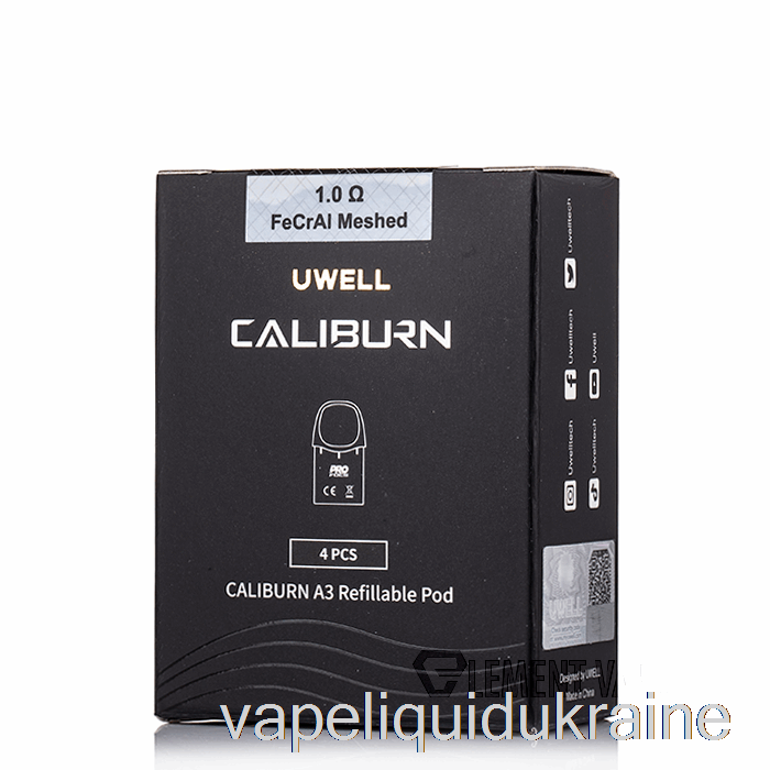 Vape Liquid Ukraine Uwell CALIBURN A3 Replacement Pods 1.0ohm A3 FeCrAl Meshed Pods